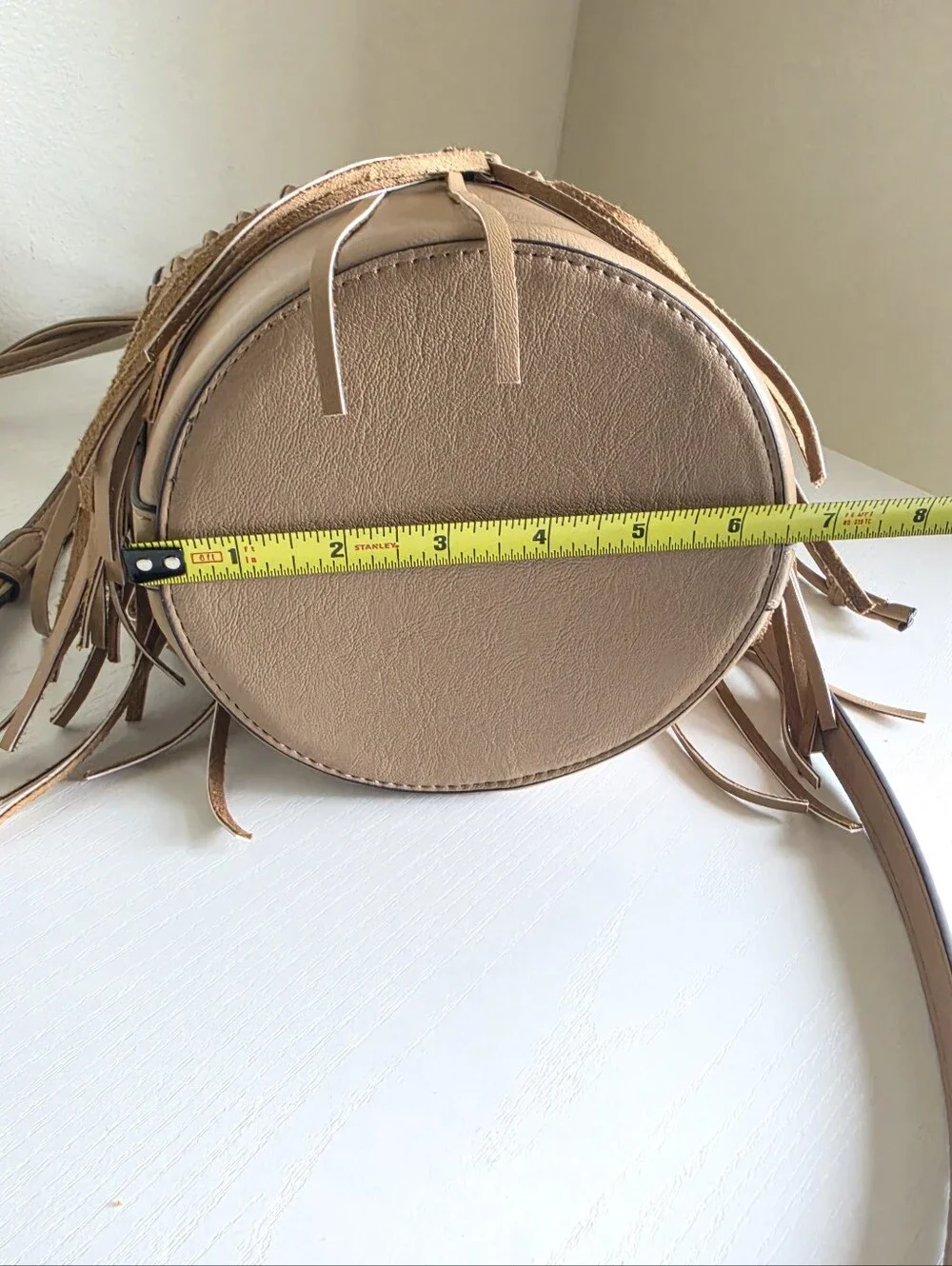 Steve Madden Latte Fringe Bucket Bag Crossbody NWT